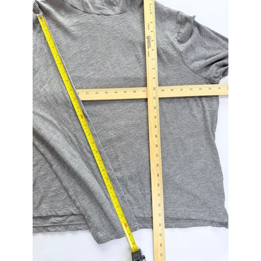 Madewell Turtleneck Top Women 3X Gray Long Sleeve Cotton Knit F7187 - Picture 7 of 8